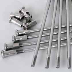 WW5772 (MG TC) Rear Spoke With Nipple - Chromed Stainless Steel (Pack of 10)
